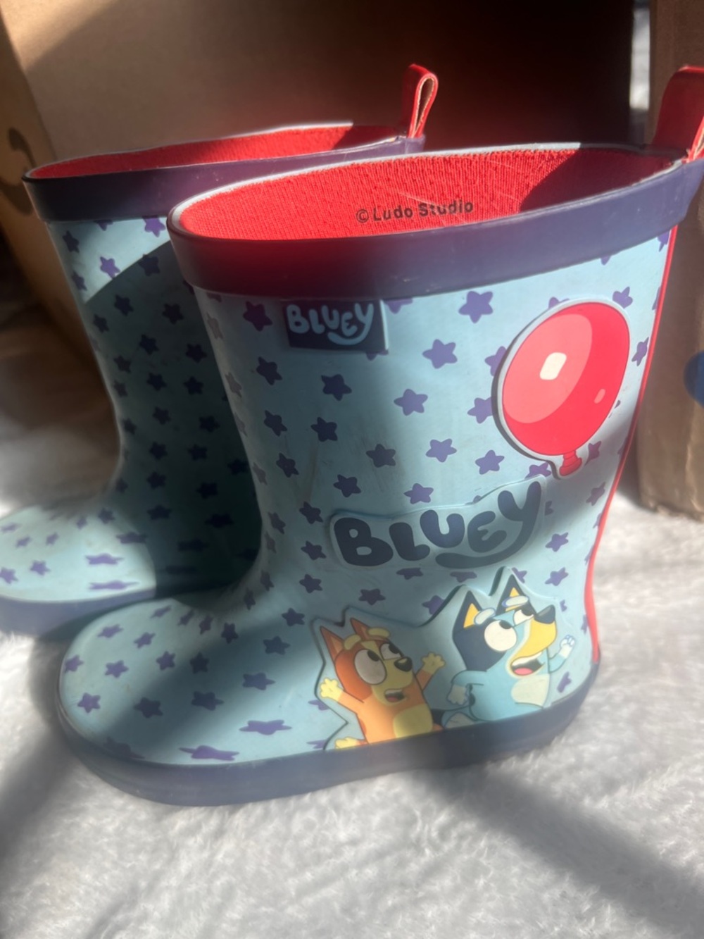 Bluey Kids Rain Boots with Balloon Graphic